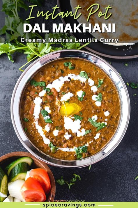 Dal Makhani is a creamy and rich red bean lentil curry with aromatics and toasted Indian spices ready in under one hour in the Instant Pot. #dalmakhani #instantpotrecipes Dal Makhani Recipe Instant Pot, Indian Lentil Recipes Instant Pot, Instant Pot Dal Recipes, Indian Instant Pot Recipes, Instant Pot Indian Recipes, Indian Beans, Lentils Instant Pot, Dal Makhani Recipe, Cravings Recipes