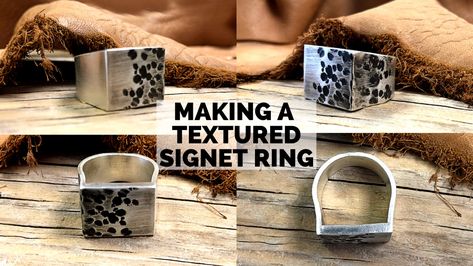 Watch the steps it takes to make this horse shoe signet ring Diy Signet Ring, How To Make A Signet Ring, Jewelry Making Project, Horse Shoe, Diy Rings, Diy Youtube, Jewelry For Sale, Signet Ring, The Process