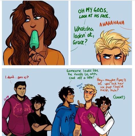 Nico di Angelo x Reader Oneshots - 37: Pajama Party For Two - Wattpad Percy Jackson Comics, Percy Jackson Ships, Percy Jackson Head Canon, Percy And Annabeth, Jason Grace, Percy Jackson Fan Art, Percy Jackson Characters, Percy Jackson Memes, Magnus Chase