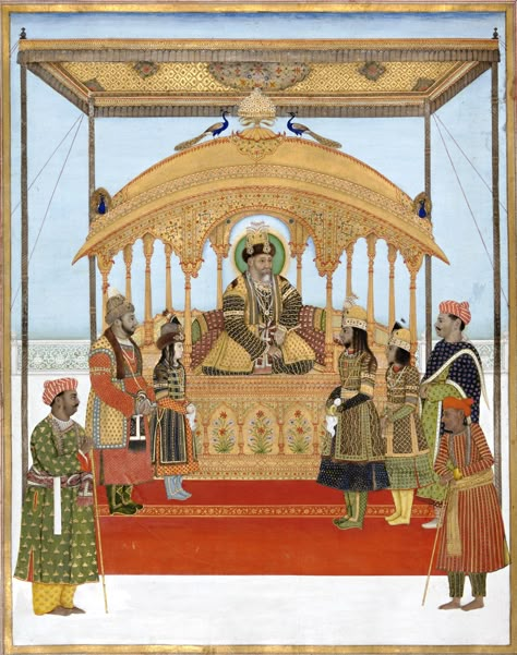 Peacock Throne, Persian Miniatures, Indian Miniatures, Jaipur Wedding, Mughal Miniature Paintings, Historical India, Mysore Painting, Mughal Emperor, Shah Jahan