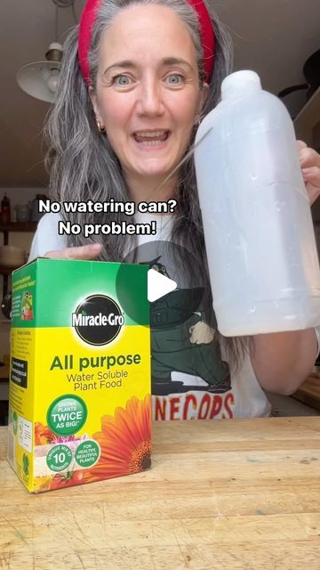 Mrs Clare Hooper on Instagram: "Upcycle your milk carton into an ugly but useful watering can 😉

Eco-friendly & free! Don’t forget to wash it outside first or it’ll be stinky 😂

** Heat skewer, poke holes in, water plants!**

#gardeninghacks #budgetgardening
#sustainableliving #diy ♻️" Diy Watering Can Homemade, Diy Watering Can, Garden Inspo, Budget Garden, Milk Carton, Water Plants, Watering Can, Skewers, In Water