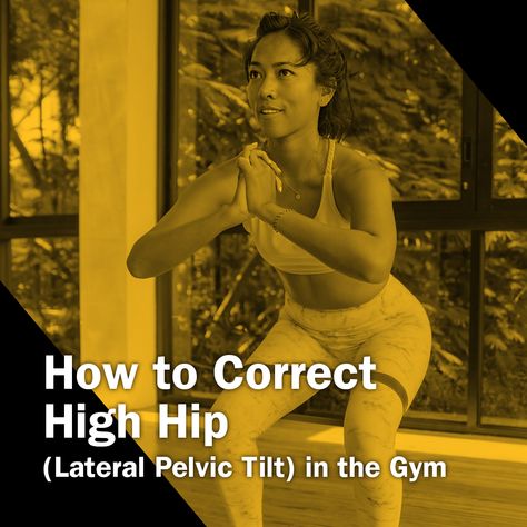 Sometimes a high hip—also known as a lateral pelvic tilt—requires a doctor’s visit to fix. But here are a few things to try in the gym that may also help! Lateral Pelvic Tilt Correction, Hip Tilt, Pelvic Tilt Correction, Lateral Pelvic Tilt, Greater Trochanteric Pain Syndrome, Fitness Knowledge, Hip Strengthening Exercises, Muscle Structure, Things To Try