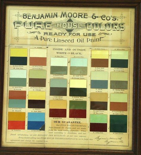 Benjamin Moore color combos from the late 1800s Victorian Palette Color, 1800s Paint Colors, 1800s Color Palette, Vintage Paint Colors, Historic Paint Colours, Victorian House Colors, Craftsman Colors, Victorian Colors, Period Color