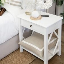 Hamptons Style Side Tables Perth and Sydney – Henry & Oliver Co. Beachy Bed, Hamptons Side Table, Hamptons Bedding Linen, Hampton Bed Pottery Barn Teen, Hamptons Bedside Table, Hampton Bedside Tables, Bedside Table Sydney, Bedroom Bedside Tables, Coastal Lounge