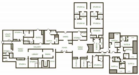 Assisted Living Floor Plans, Housing Plans, Senior Living Communities, Town Home, Office Suite, Room Library, Assisted Living, Senior Living, San Antonio