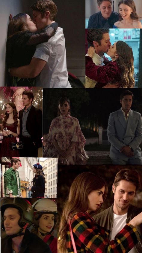 Emily And Gabriel, Emily In Paris And Gabriel, Tv Couples, Movie Couples, Green Scarf, Emily In Paris, Aesthetic Wallpapers, Behind The Scenes, Movie Tv