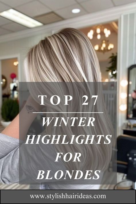 Ready for a winter refresh? Dive into these 27 gorgeous winter highlights for blondes that range from cool tones to warm hues. Get inspired and book your next salon appointment today! #BlondeHair #WinterVibes #HairInspiration Winter Highlights For Blondes, Highlights For Blondes, Winter Hair Colour For Blondes, Winter Highlights, Icy Blonde Hair Color, Icy Blonde Highlights, Warm Blonde Highlights, Winter Blonde Hair, Cool Ash Blonde