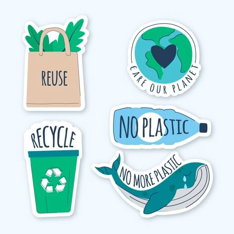 Ecology Illustration, Ecology Art, Badge Illustration, Say No To Plastic, Earth Day Posters, Save Environment, Recycling Ideas, Environment Day, World Environment Day