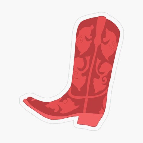 Get my art printed on awesome products. Support me at Redbubble #RBandME: https://www.redbubble.com/i/sticker/Red-cowboy-boot-by-EllieStuart/156852758.O9UDB?asc=u Red Cowgirl Boots, Red Cowboy Boots, Plastic Stickers, Red Boots, Cowboy Boot, Ipad Skin, Cowgirl Boots, Laptop Sleeves, Cowboy Boots