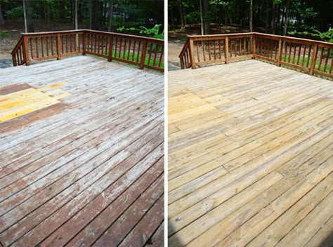 How To Strip & Clean A Deck For Stain | Young House Love Deck Refinishing, Deck Restoration, Deck Cleaning, Deck Makeover, Deck Paint, Young House, Staining Deck, Young House Love, Diy Deck