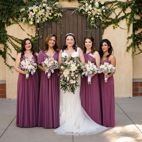 Get inspired by dark autumnal blooms, bright shades of raspberry, & the rich tint of your favorite wine and find your perfect bridesmaid dresses. Rasberry Bridesmaid Dresses, Purple Wedding Dress Bridesmaid, Bridesmaid Dresses Different Colors, Raspberry Bridesmaid Dresses, Bridesmaid Dresses Color Palette, Ombre Wedding Dress, Spring Bridesmaid Dresses, Davids Bridal Bridesmaid, Davids Bridal Bridesmaid Dresses