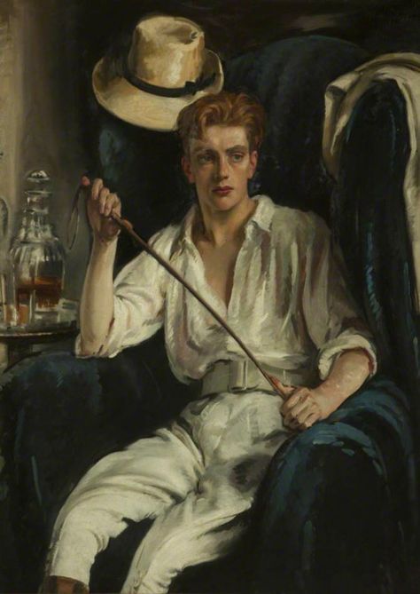 The Young Polo Player / William Bruce Ellis Ranken, 1920 Art Of Man, Art Uk, Old Paintings, Romantic Art, Classical Art, Male Portrait, Gay Art, Male Art, Portrait Art