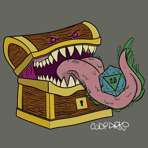 Mimic Drawing, Mimic Chest, Flash Tattoo Designs, Fantasy Concept, Building Concept, Tattoo Project, Art Story, Fantasy Concept Art, Beautiful Tattoos