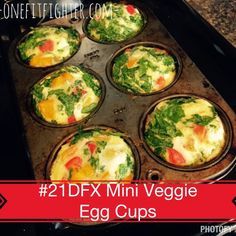 Fixate Meals, Veggie Egg Cups, 21 Day Fix Recipes, 21 Day Fix Snacks, 21 Day Fix Breakfast, 21 Day Fix Diet, 21 Day Diet, 21 Day Fix Meal Plan, Healthy Breakfast Muffins