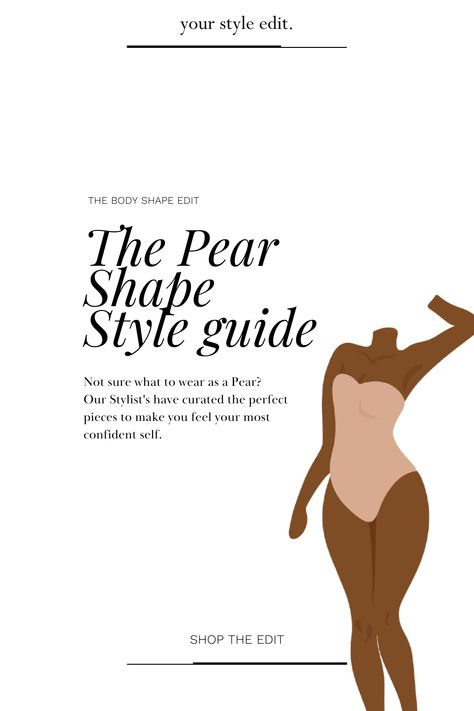 A comprehensive guide of what to wear, do's & don'ts for a PEAR body shape! Pear Body Shape Outfits, Pear Shapes, Tall Girl Fashion, Dramatic Sleeves, Pear Body, Hips Dips, Pear Body Shape, Unwanted Facial Hair, Pointy Toe Shoes