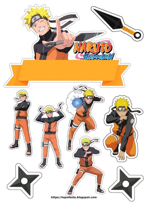 Naruto Party Ideas, Batman Cake Topper, Bolo Naruto, Naruto Birthday, Anime Cake, Batman Cake, Birthday Cake Topper Printable, Sasuke Sakura, Naruto Shippuden Characters