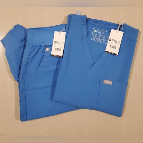 Capri Blue Xs Figs Scrub Set. Brand New With Tags. Catarina Top And Zamora 2.0 Petite Joggers. Same As Normal Joggers But Waist A Little Higher. Cute Figs Scrubs, Fig Scrubs, Figs Underscrub, Royal Blue Figs Scrubs, Scrub Joggers Figs, Figs Scrubs, Scrub Sets, Womens Scrubs, Capri Blue