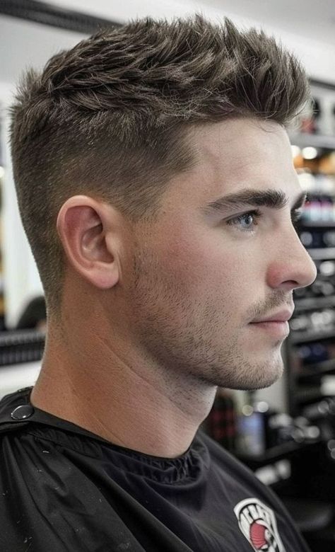 Shorter Haircuts For Men, Men’s Ivy League Haircut, Men’s Short Textured Hairstyle, Man Hair Cuts Short, Teen Boy Short Haircut, Coarse Hairstyles Men, Mens Short Hairstyles Fade, Men’s Hair Cuts Fade, Short Haircut Men Straight Hair