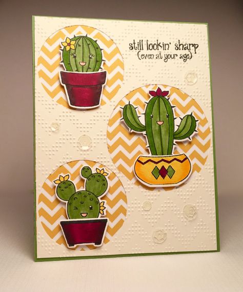 CC648 DT Sample- Pam's card Cactus Greeting Cards, Cactus Birthday Cards, Cactus Cards Handmade, Llama Cards, Succulent Cards, Cactus Cards, Cactus Stamp, Cactus Card, Anniversaire Diy