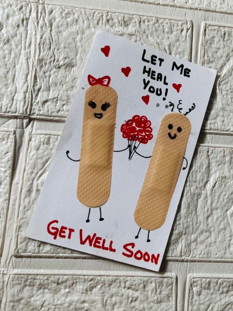 cute get well soon card Get Well Soon Cards For Boyfriend, Get Well Soon Card For Boyfriend, Get Well Soon For Boyfriend, Diy Cards Get Well, Cute Get Well Soon, Feel Better Cards, Things To Do With Your Boyfriend, Get Well Soon Card, Birthday Card Drawing