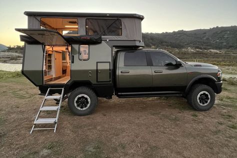 Pickup Bed Camper, Pickup Camping, Camper Lights, Camper Flooring, Truck Camper Shells, Expedition Overland, Truck Toppers, Pickup Camper, Truck Frames