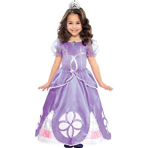 Toddler Girls Sofia the First Costume Sofia The First Costume, First Disney Princess, Toddler Costumes Girl, Princesa Sophia, Halloween Costume Toddler Girl, First Halloween Costumes, Party City Costumes, Princess Design, Princess Dress Up