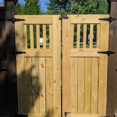 Reader Projects Archives – The House of Wood Double Wooden Gates Backyard, Diy Wooden Gate Backyards, Garden Gate Plans, Double Garden Gates Wooden, Double Garden Gate, Small Gates Ideas, Fences And Gates Front Yard, Gate Doors Ideas Fence, Backyard Gates And Fences