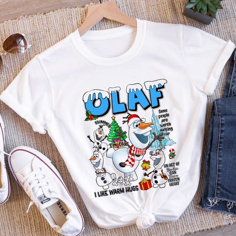 Frozen Olaf Snowman Christmas Santa Hat Tee, Olaf Christmas Shirt, Frozen Christmas Shirt, Olaf Shirt, Frozen Olaf Shirt, Disney Frozen Tee by GoodLuckApparel on Etsy Olaf Shirt Vinyl, Disney Frozen Christmas, Elsa Disney Shirt, Olaf Shirt Women, Adult Frozen Tshirt, Olaf Christmas, Olaf Shirt, Long Sleeve Disney Christmas Shirts, Olaf Snowman