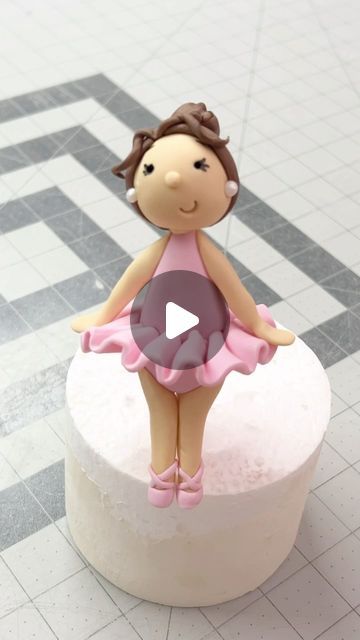 Ballerina Birthday Cake, Ballerina Cake Topper, My Mistake, Ballerina Cakes, Ballerina Birthday Parties, Ballerina Birthday, Fondant Tutorial, Over Night, Fondant Toppers