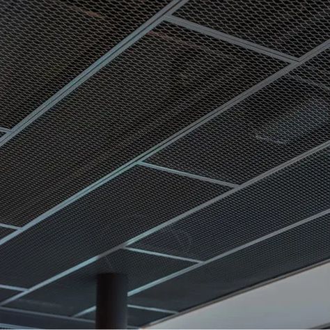 Suspended Ceiling Panel, Suspended Ceiling Systems, Metal Panel Ceiling, Expanded Metal Mesh, Metal Ceiling Tiles, Gym Design Interior, Office Ceiling, Decoration Restaurant, Ceiling System