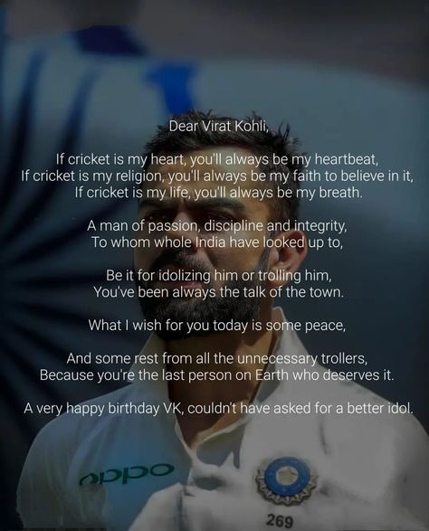 Quotes About Virat Kohli, Birthday Wishes For Virat Kohli, Virat Kohli Captions, Virat Kohli Birthday Wishes, Rcb Quotes, Virat Kohli Motivational Quotes, Virat Kohli Birthday, Happy Birthday Virat Kohli, Virat Kohli Quotes