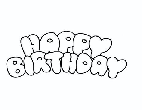 Bubble Letter Happy Birthday, Happy Birthday Drawings Aesthetic, Happy Birthday Drawings Easy, Happy Birthday Whiteboard, Cute Happy Birthday Doodles, Happy Birthday Writing Styles, Birthday Drawings Easy, Happy Birthday Bubble Letters, Happy Birthday Writing Style