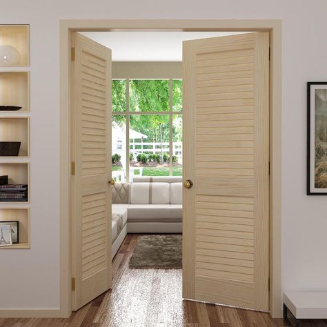 Louver Door, Louver Doors, Louvre Doors, Wood Room Divider, Pine Doors, Glass Barn Doors, Sliding Closet Doors, Wood Doors Interior, Interior Barn Doors