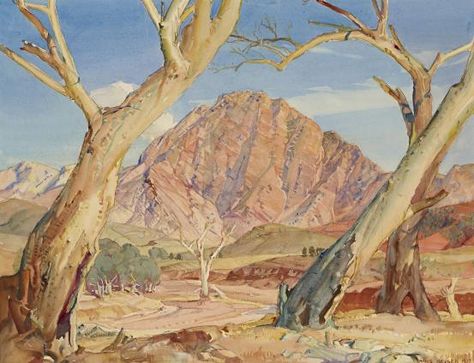 Luminous | NGV Hans Heysen, Arthur Streeton, Flinders Ranges, Australian Painting, Australian Painters, Virtual Art, Art Academy, Australian Art, Rock Formations