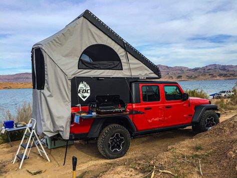 Jeep Gladiator Camping, Truck Wallpaper, Truck Tailgate, Small Trucks, Overland Vehicles, Kid Friendly Travel Destinations, Kid Friendly Trips, Top Tents, Valentine Photography