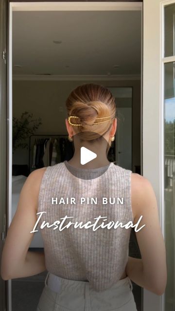 Greasy Hair Updo Work, How To Use A Chignon Pin, Updo With Hair Pins, French Pin Bun, French Hair Pin Tutorial, How To Use A French Hair Pin, Long Hair Bun Tutorial, French Bun Hairstyles, French Pin Hairstyles