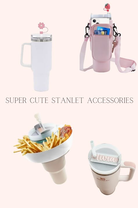 cute accessories for your stanley tumbler cup! Stanley Assecories, Stanley Cup Accessories Ideas, Stanley Products, Hand Art Kids, Trendy Water Bottles, Preppy Gifts, Stanley Cups, Iphone 13pro, Cup Accessories