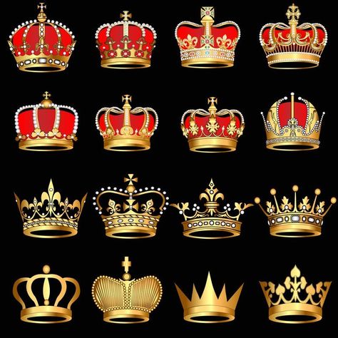 King And Queen Pictures, Crowns And Tiaras, Gold Crowns, Crown Images, Crown Art, Royal Crowns, Walking Sticks And Canes, Blood Type, Gold Crown