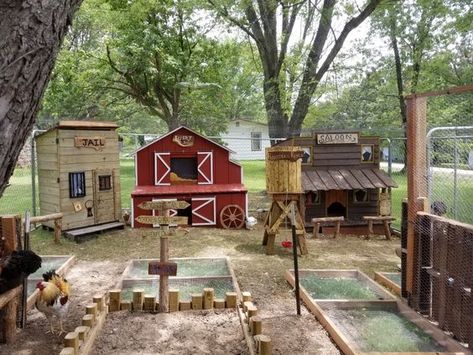 Old western town coop..built by the Ballards 2017 Chicken Houses, Old Western Towns, Small Chicken Coops, Cute Chicken Coops, Portable Chicken Coop, Diy Chicken Coop Plans, Old Western, Backyard Chicken Farming, Best Chicken Coop