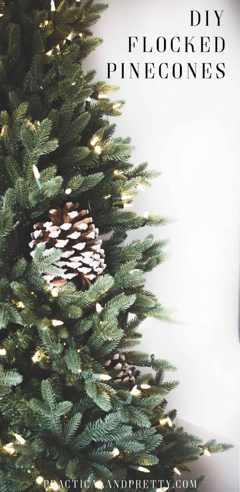 It is so easy to make these pinecones beautiful and sparkly! You'll never belive what I used to get these pinecones to looks like they have snow on their tips. Easy Diy Christmas Ornaments, Wine Bottle Diy Crafts, Fun Christmas Decorations, Christmas Projects Diy, Easy Craft, Epsom Salt, Winter Crafts, Mod Podge, Pine Cone