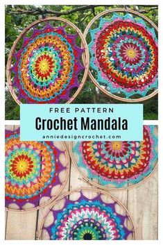 Dream Catcher Easy, Crochet Dreamcatcher Pattern Free, Summer Mandala, Crochet Dreamcatcher Pattern, Crochet Dream Catcher, Crocheted Accessories, Colourful Crochet, Repetitive Pattern, Mandala Crochet