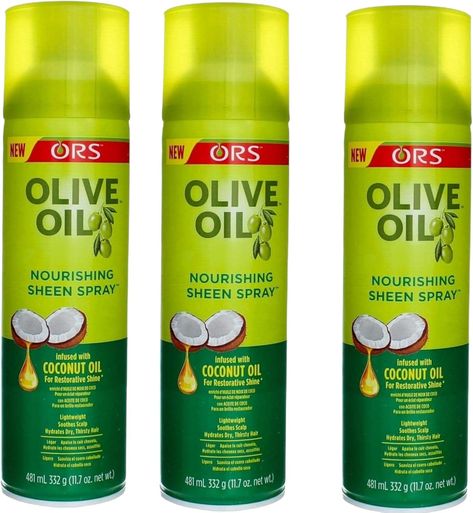 ORS Organic Root Stimulator Olive Oil Nourishing Sheen Spray Infused With Coconut Oil 455ml ** 3 pcs ** Organic Root Stimulator, Skin Care Salon, Dermatological Skin Care, Hair Oil, Vitamin E, Beauty Skin, Coconut Oil, Olive Oil, Everyday Essentials Products