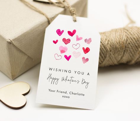 Modern Love Hearts Valentines Gift Tag Template, Editable Happy Valentines Day Gift Tags, Hang Tags Template, Modern Gift Tag - SN028_VGT by StudioNellcoteDIY on Etsy Happy Valentine Gifts, Valentines Day Gift Tags, Modern Gift Tags, Valentines Gift Tags, Hearts Valentines, Gift Tag Template, Valentine Tags, Tag Template, Modern Love