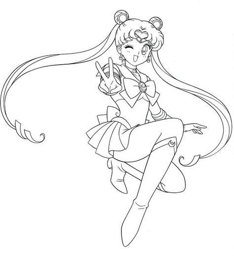 Sailor Moon Coloring Pages, Moon Coloring Pages, Sailor Moon Tattoo, Manga Coloring Book, Arte Sailor Moon, Unique Coloring Pages, Sailor Moon Usagi, Sailor Moon Character, Sailor Moon Art