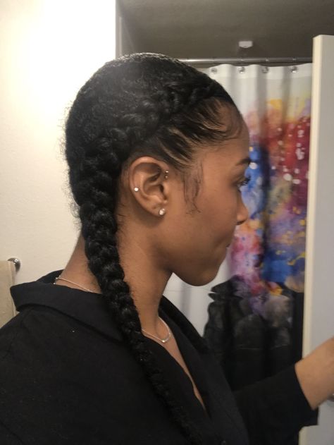 Marley Braid, Water Hair Growth, Braid Twist, Two French Braids, Natural Braided Hairstyles, Looking In The Mirror, Natural Braids, Marley Hair, French Braids