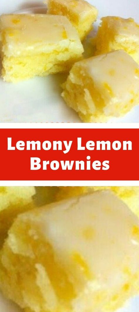 Lemony Lemon Brownies, Christmas Biscotti, Summer Ingredients, Lemon Treats, Bar Desserts, Lemon Brownies, Bar Cake, Lemon Dessert, Baking Stuff