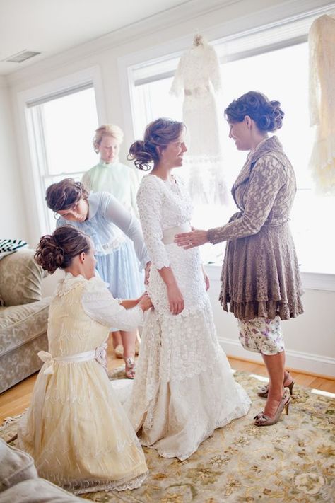 A Sweet Southern Wedding Under the Oak Trees | The Perfect Palette Apostolic Wedding, Pentecostal Wedding, Full Lace Wedding Dress, Pastel Dresses, Apostolic Pentecostal, Boone Hall, Winter Bride, South Carolina Wedding, Oak Trees