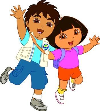 Dora and Diego Dora The Explorer Costume, Dora Costume, Explorer Birthday Party, Dora Diego, Twin Costumes, Diego Go, Dora And Friends, Go Diego Go, School Murals