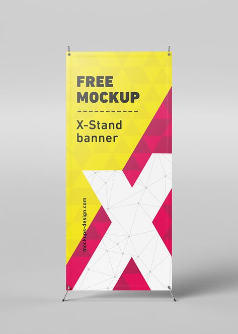 Free X-Stand Banner mockup Pull Up Banner Design, Standing Banner, Standing Banner Design, Banner Sample, Banner Mockup, Best Banner Design, Postcard Mockup, Best Banner, Rollup Banner