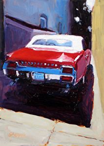 lipstick red by Dan Graziano http://dailyartshow.faso.com/20130826/1249976 Car Oil Painting, Oil Painting Gallery, Urban Painting, Car Oil, Arts Stream, Hand Oil, Automotive Artwork, Antique Car, Lipstick Red